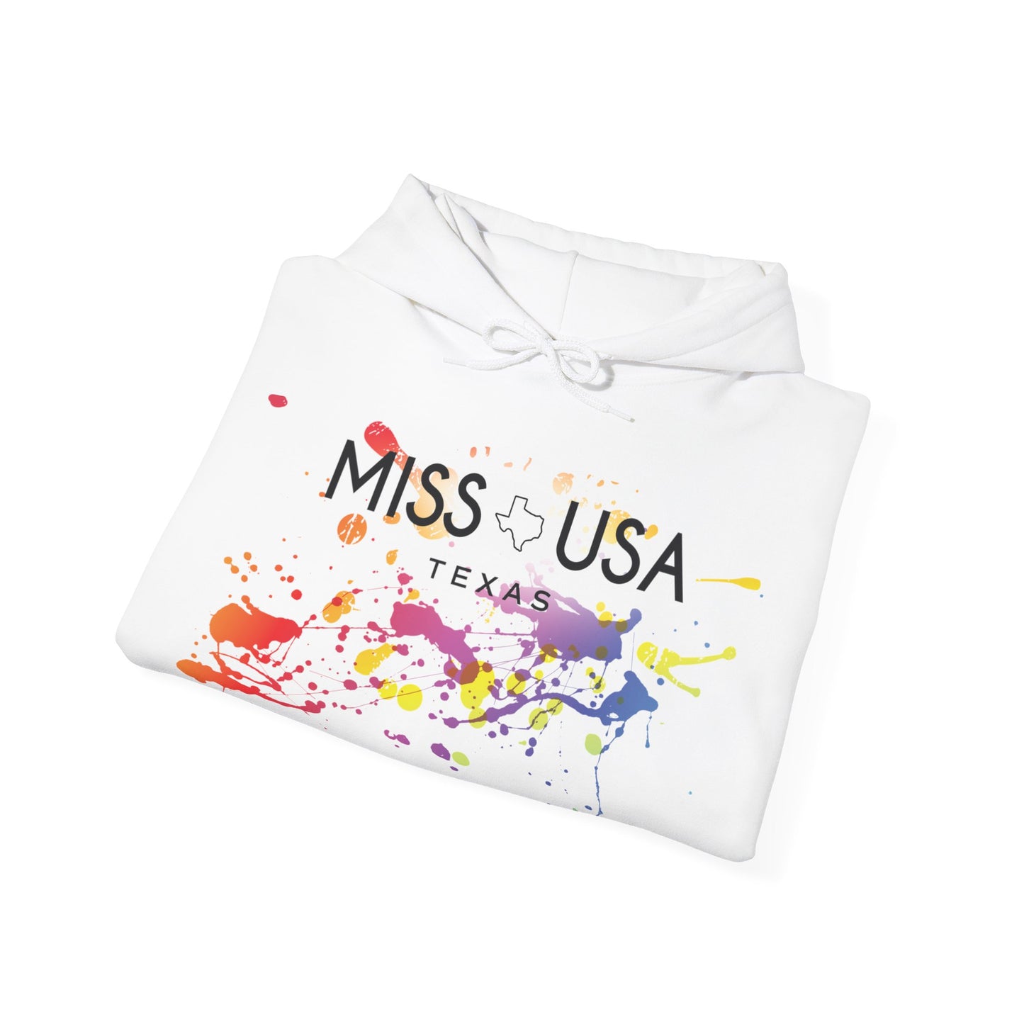 Splat Texas Hoodie (White) - Miss Texas USA