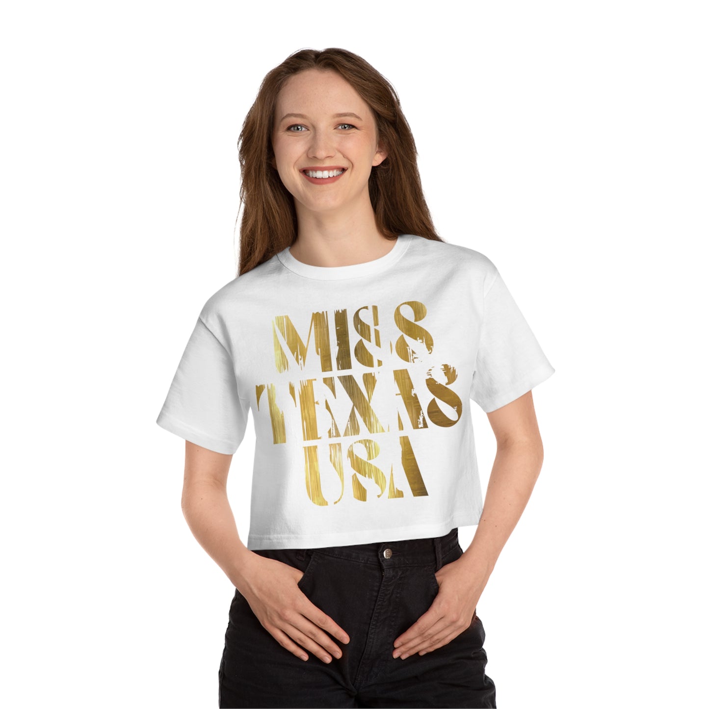 "Texas Gold" T-shirt (cropped) - Miss Texas USA