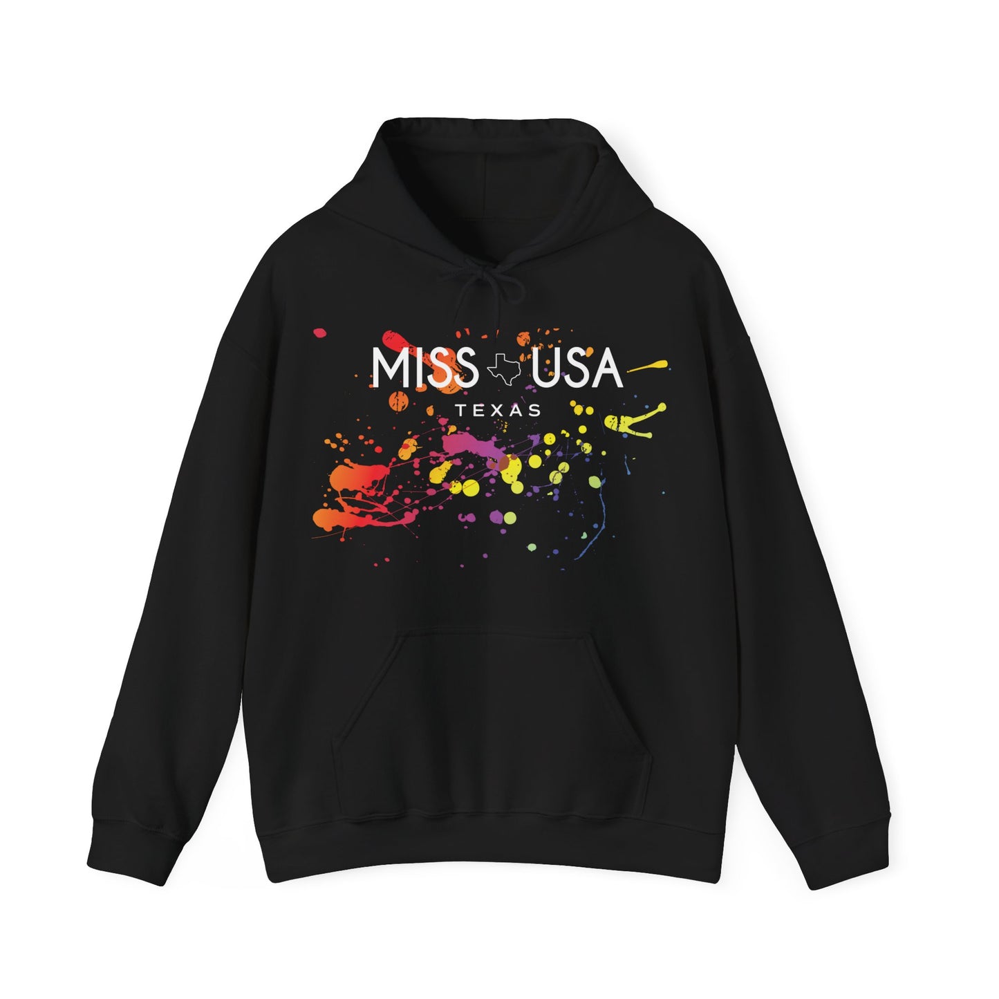 Splat Texas Hoodie (Black) - Miss Texas USA