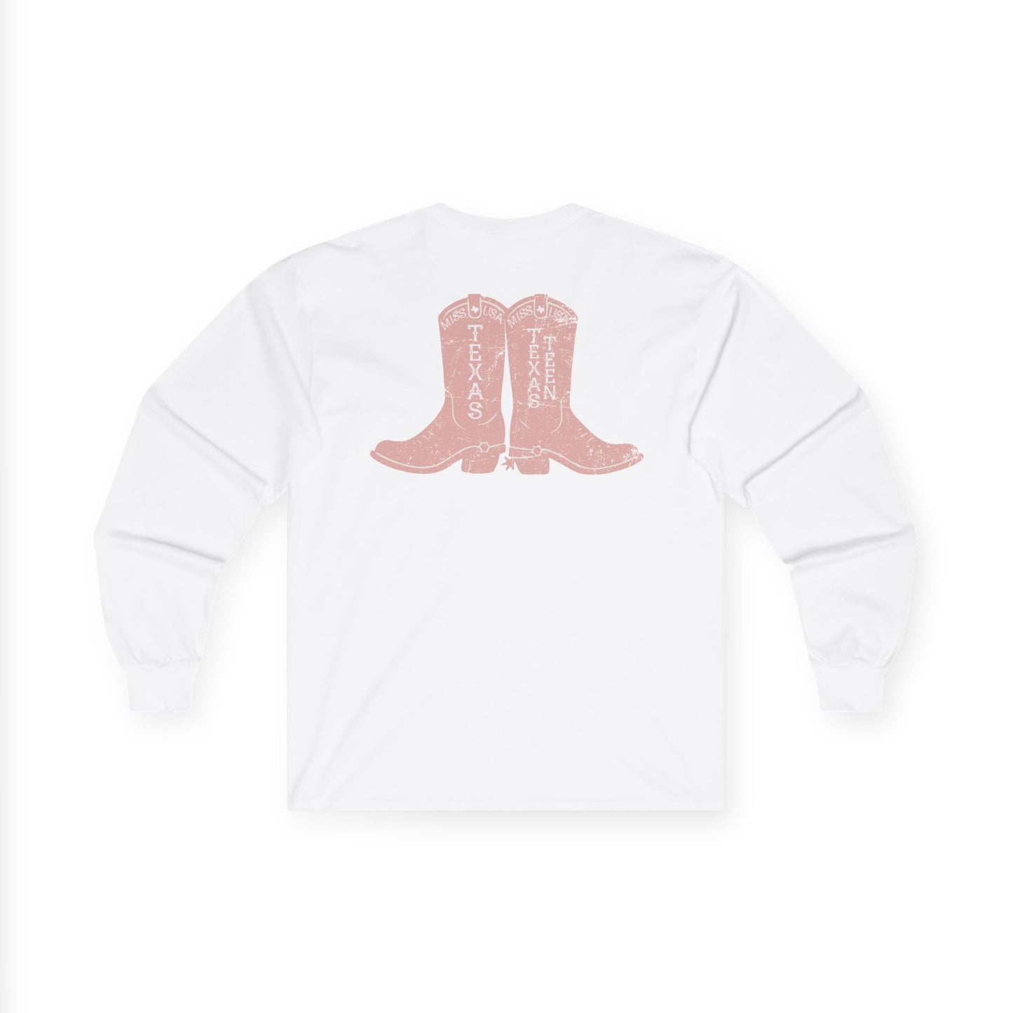 2025 Official Miss Texas USA & Miss Texas Teen USA Pageant Long Sleeve T-shirt (Boots)