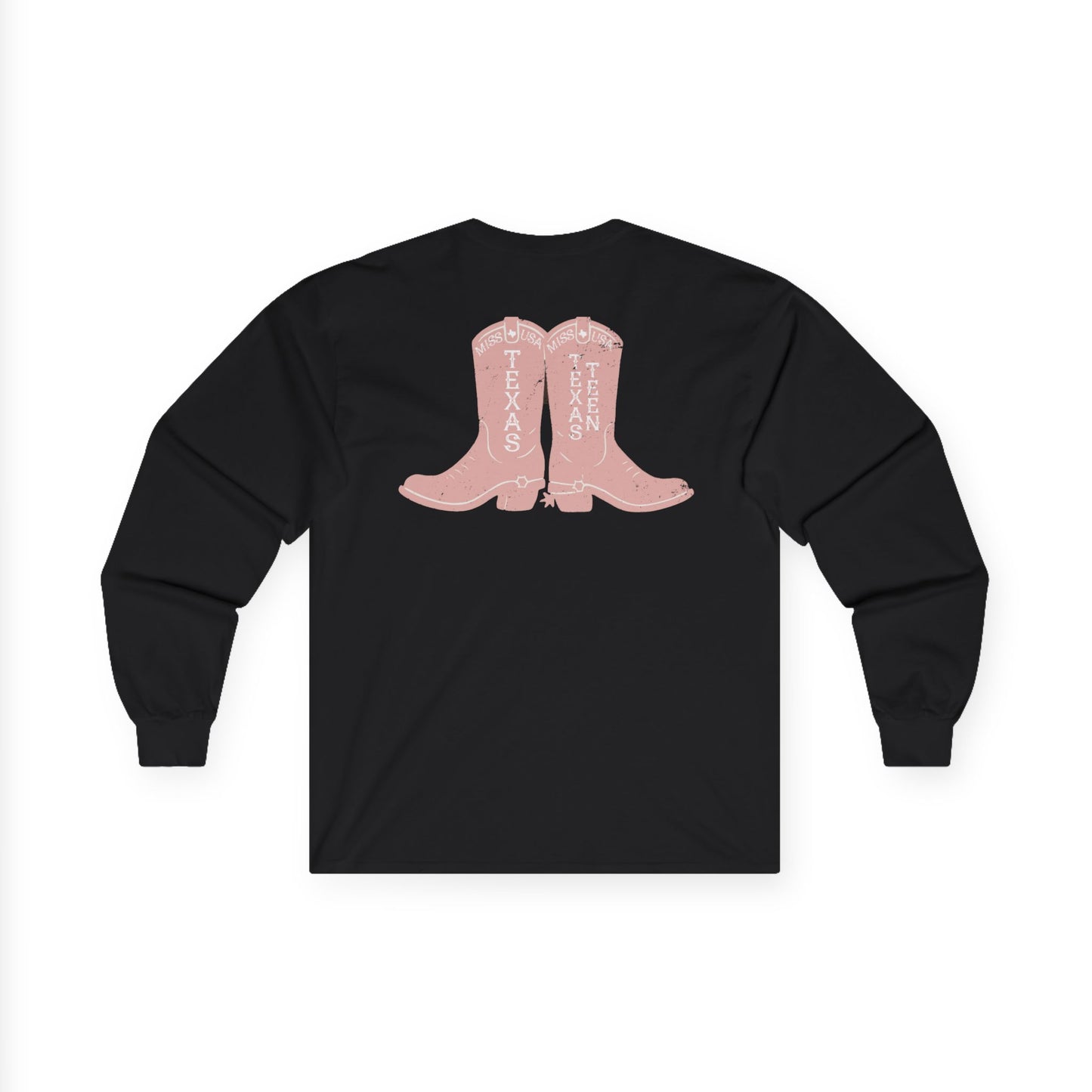 2025 Official Miss Texas USA & Miss Texas Teen USA Pageant Long Sleeve T-shirt (Boots)