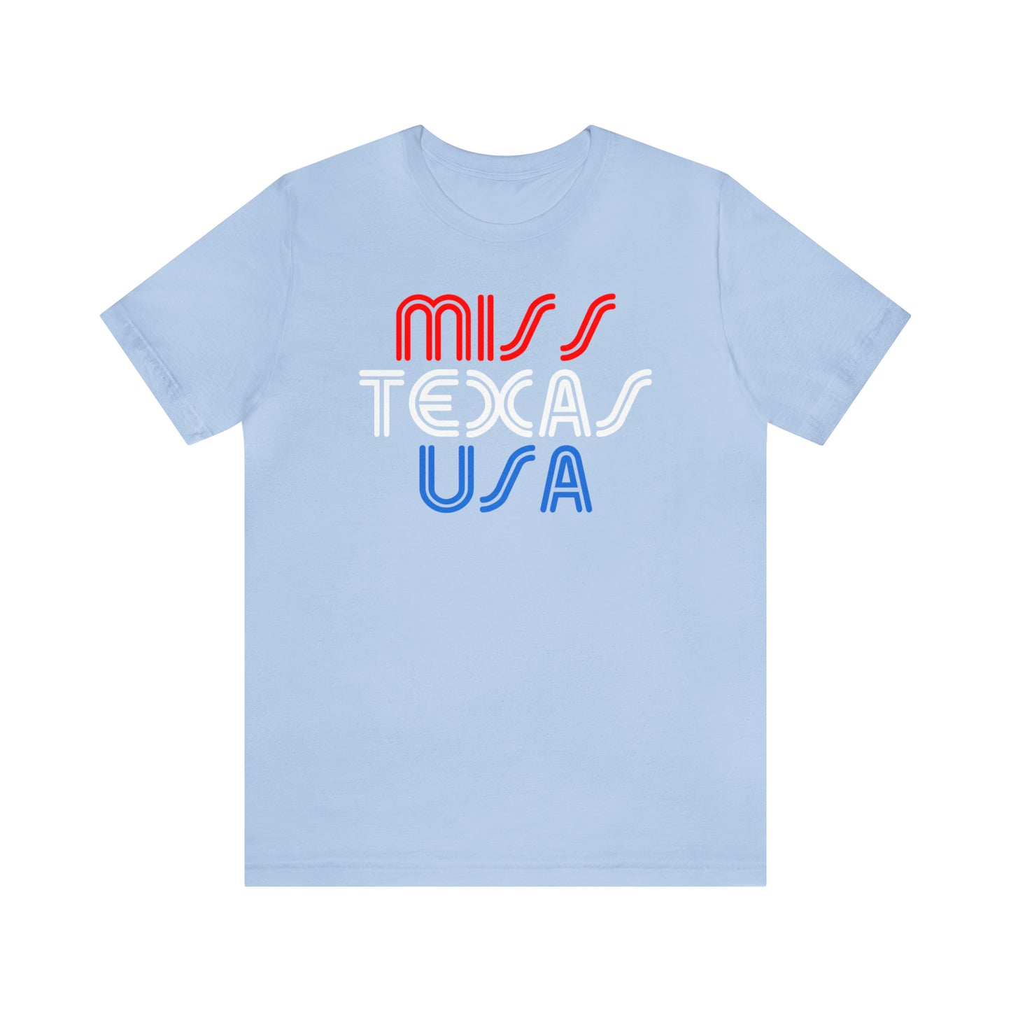 "Texas City Limits" T-shirt (Red White & Blue Font) - Miss Texas USA