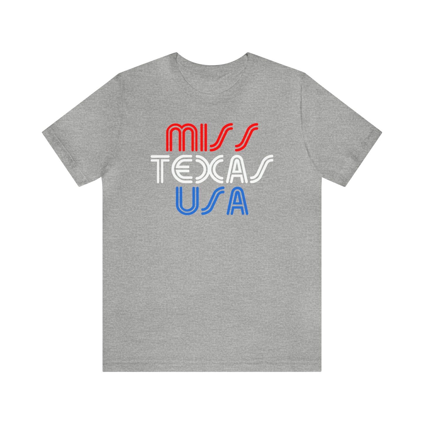 "Texas City Limits" T-shirt (Red White & Blue Font) - Miss Texas USA