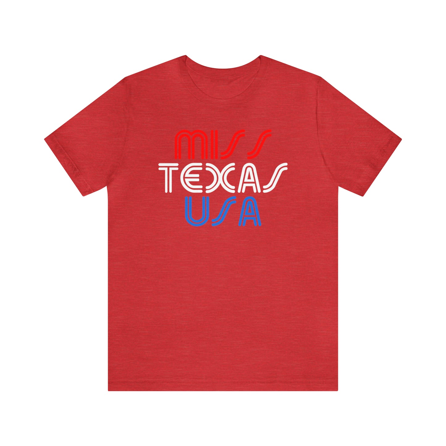 "Texas City Limits" T-shirt (Red White & Blue Font) - Miss Texas USA