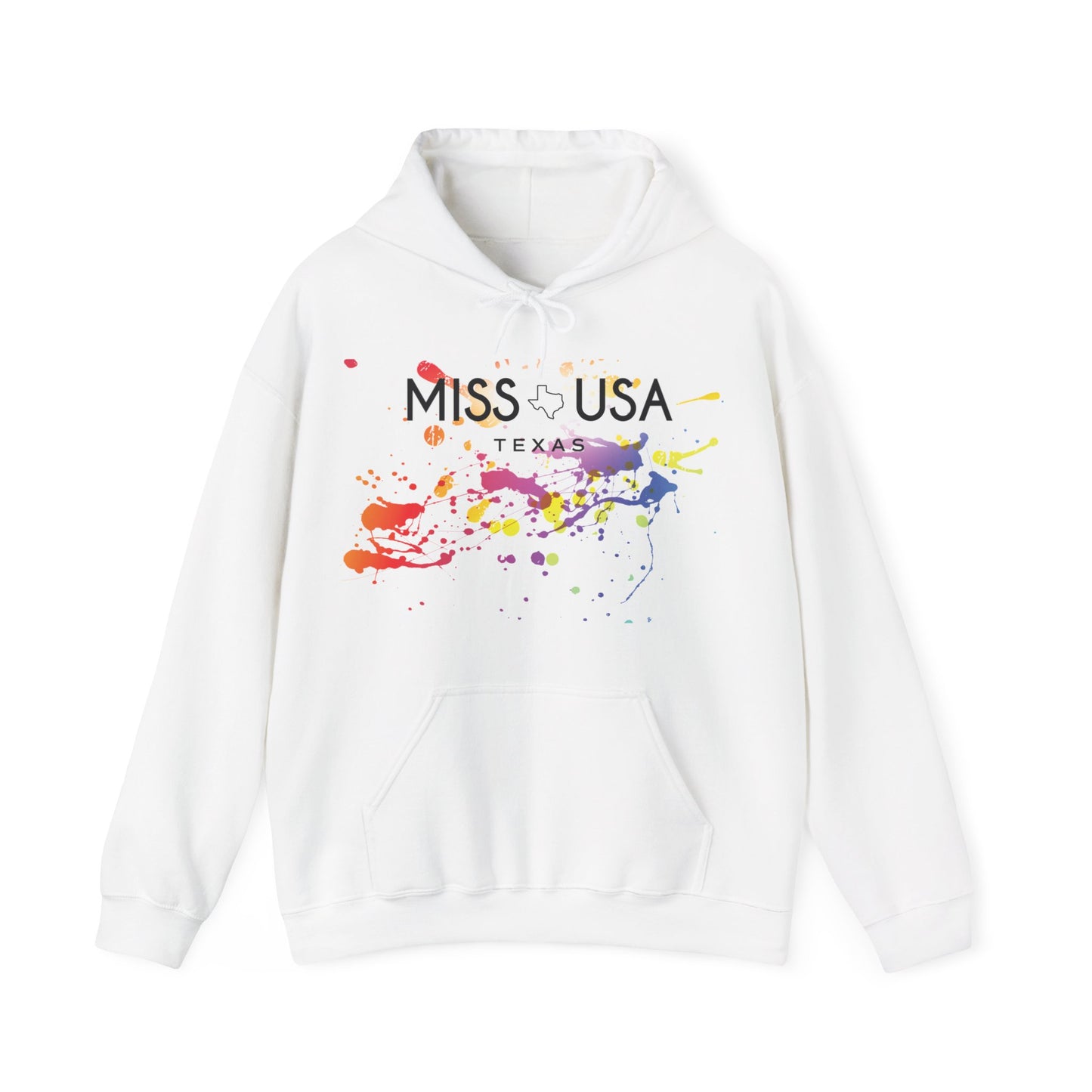 Splat Texas Hoodie (White) - Miss Texas USA