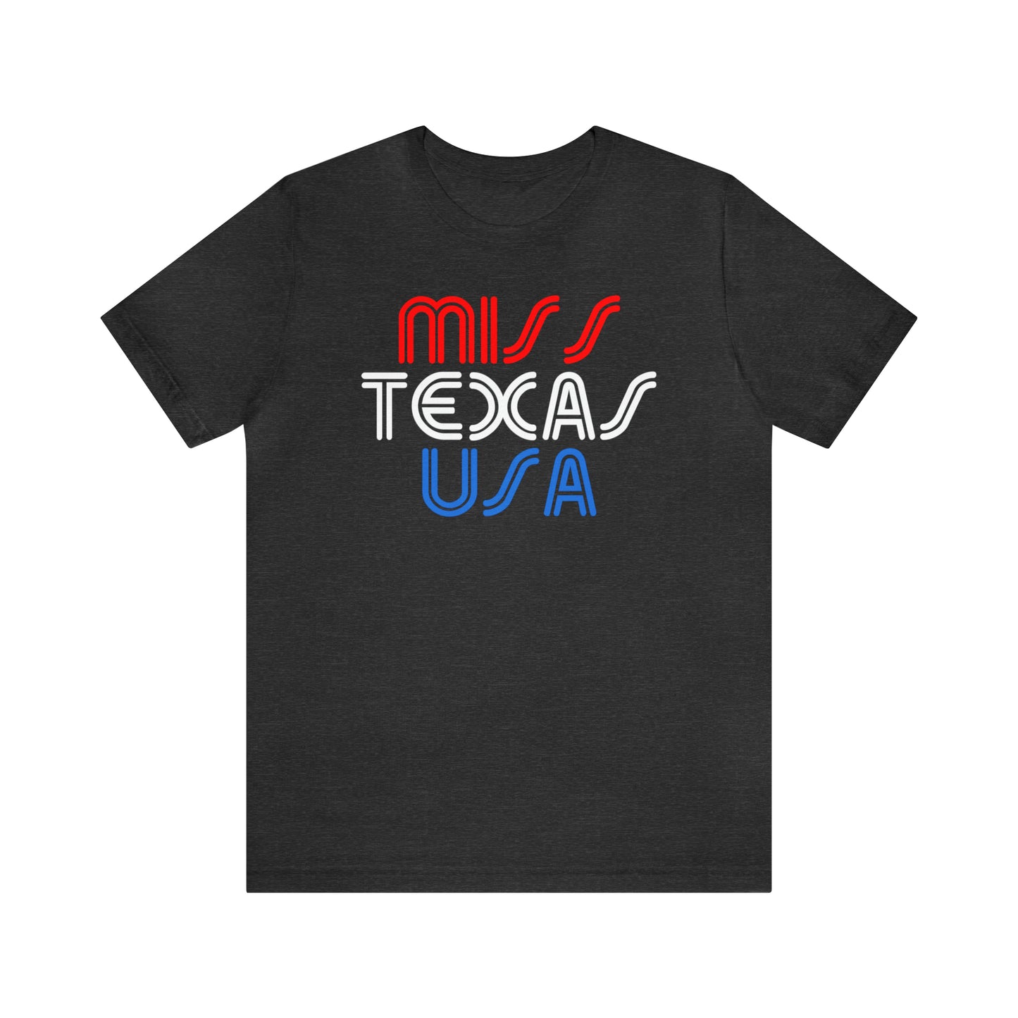 "Texas City Limits" T-shirt (Red White & Blue Font) - Miss Texas USA