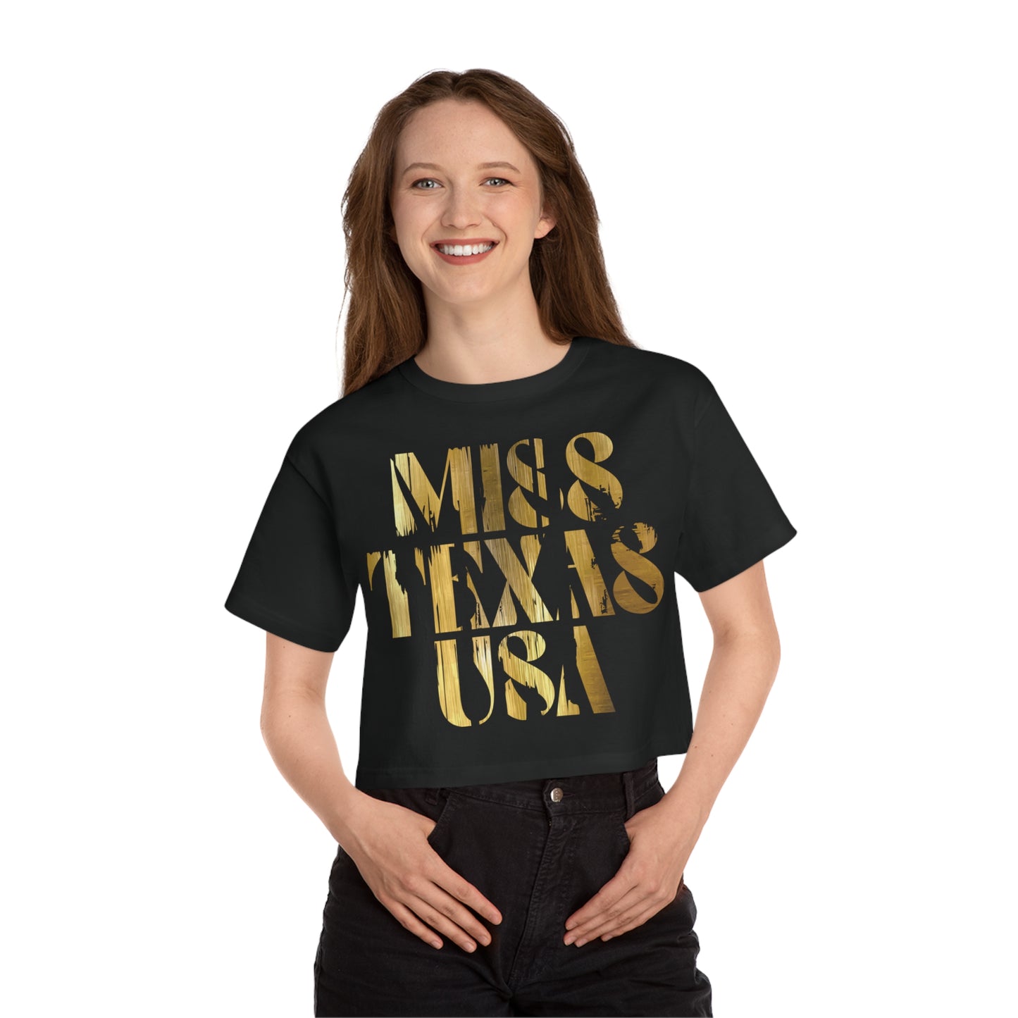 "Texas Gold" T-shirt (cropped) - Miss Texas USA