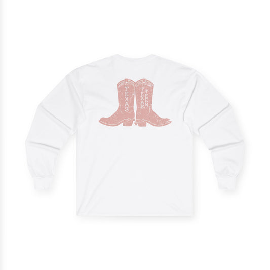 2025 Official Miss Texas USA & Miss Texas Teen USA Pageant Long Sleeve T-shirt (Boots)